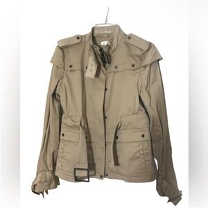 Kenar tan belted utility safari light weight jacket
